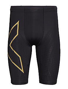 2XU LIGHT SPEED COMPRESSION SHORTS - Klær - BLACK/GOLD REFLECTIVE / black