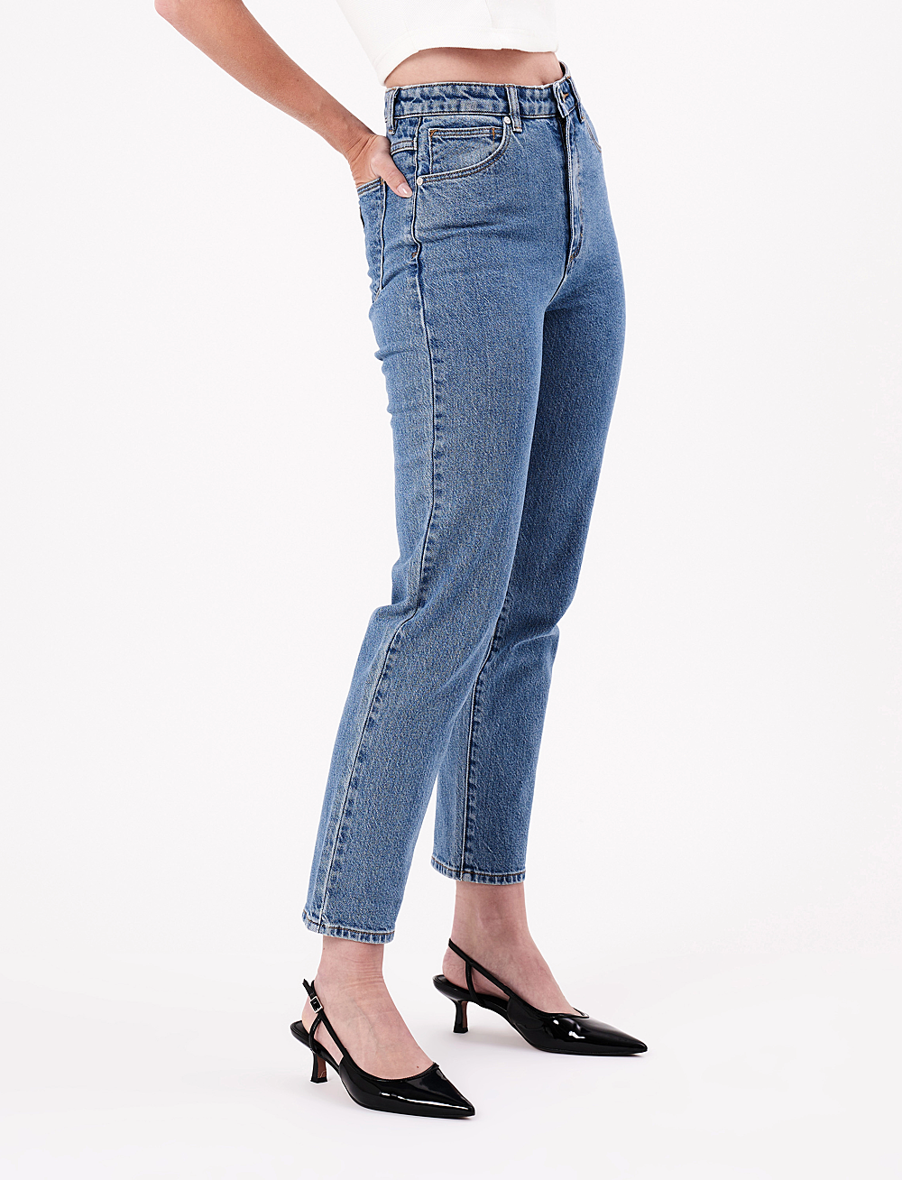 ABRAND - 94 HIGH SLIM NAOMI MID VINTAGE BLUE - slim jeans - blue - 3