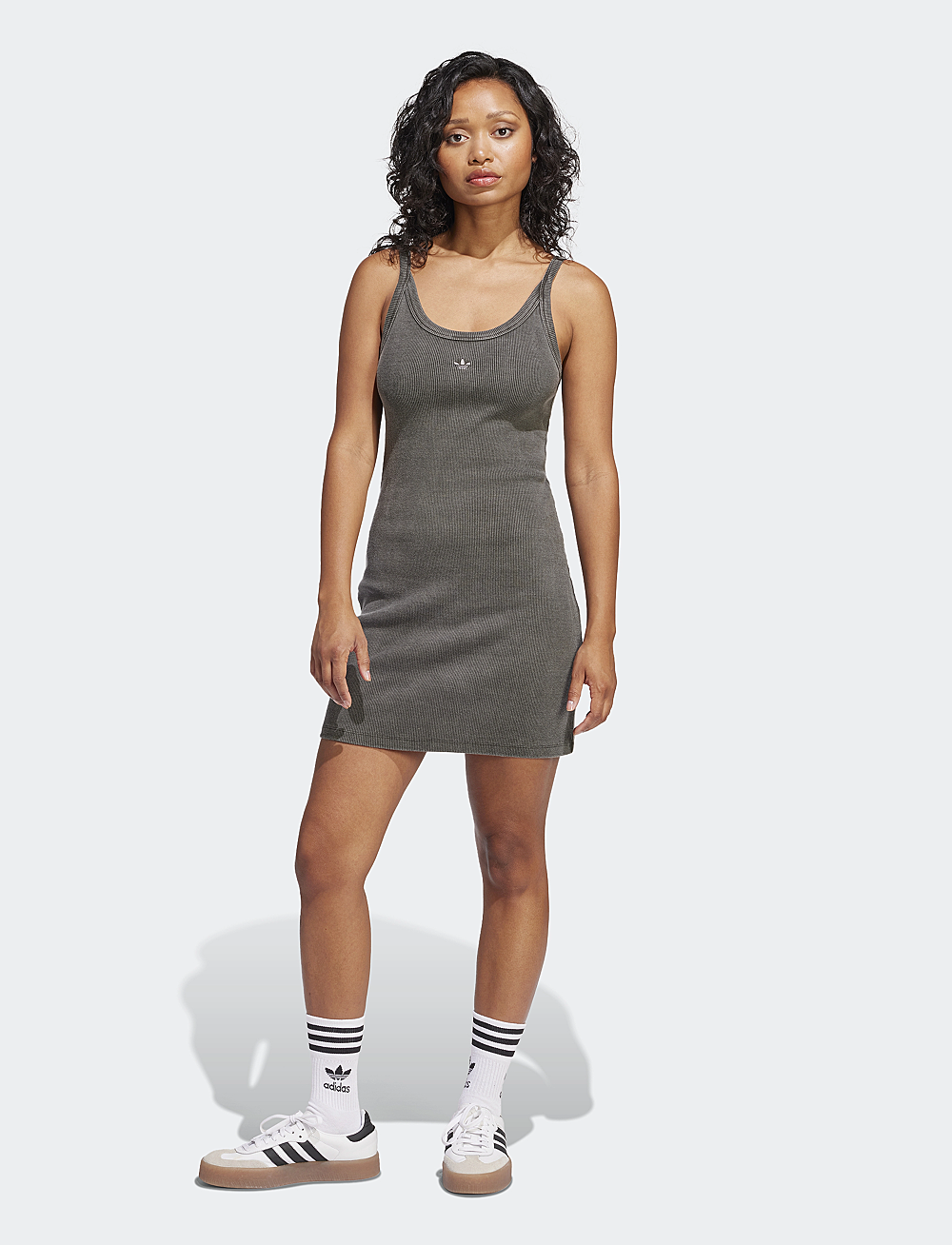 adidas Originals - RIB MINI DRESS - kjoler & skjørt - black - 5