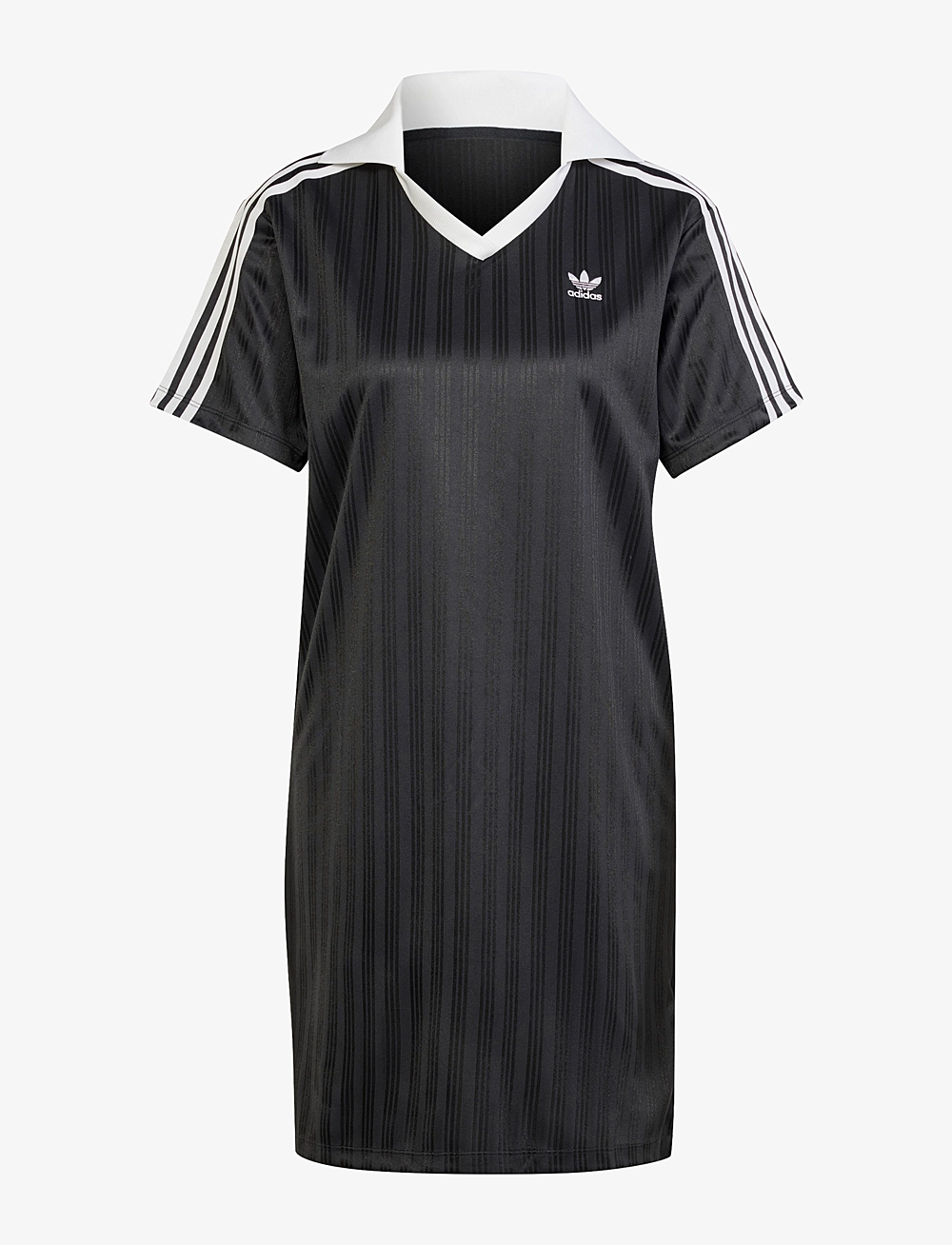 adidas Originals - V-NECK SS DRESS - kjoler & skjørt - black - 1