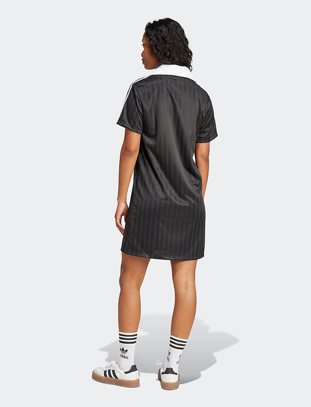 adidas Originals - V-NECK SS DRESS - kjoler & skjørt - black - 3