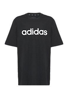 adidas Sportswear U LIN TEE - T-skjorter - BLACK/WHITE / black