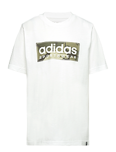 adidas Sportswear B CAMO LIN T - T-skjorter - WHITE / white