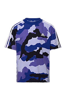 adidas Sportswear J BL CAMO T - T-skjorter - SELUBL/SECOBL/WHITE / blue