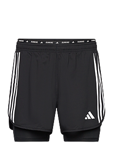 adidas Performance Own the Run 3 Stripes 2in1 Short - Løpeshorts - BLACK / black