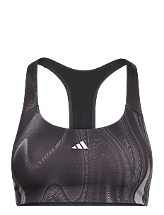 adidas Performance Powerimpact Training Medium Support 3 Stripes Bra - BH-er - GLOGRY/CARBON/PRINT / grey