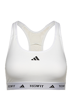 adidas Performance TECHFIT Medium Support Bra - BH-er - WHITE / white