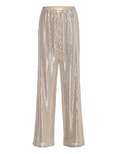 Ahlvar Gallery Ayla sequin trousers - Rette bukser - CREAM / gold