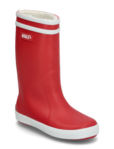 Aigle AI LOLLY POP FUR 2 ROUGE - Gummistøvler med linjer - ROUGE / red