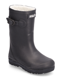 Aigle AI WOODY-POP FUR 2 MARINE - Gummistøvler med linjer - MARINE / navy