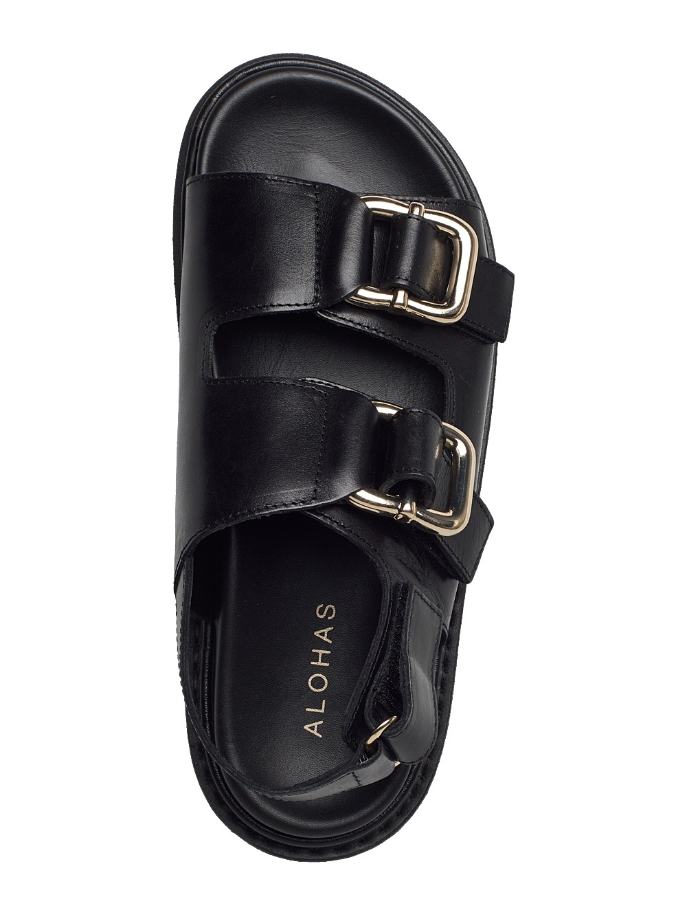 ALOHAS - Harper Cream Leather Sandals - flate sandaler - black - 3