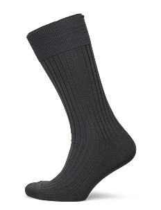 AN IVY Charcoal Ribbed Socks - Treningssokker - GREY / black