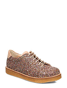 ANGULUS Shoes - flat - with lace - ANGULUS - 2488/1149 MULTI GLITTER/SAND / pink/rose