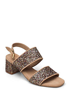 ANGULUS Sandals - Block heels - ANGULUS - 1149/2488 SAND/MULTI GLITTER / brown