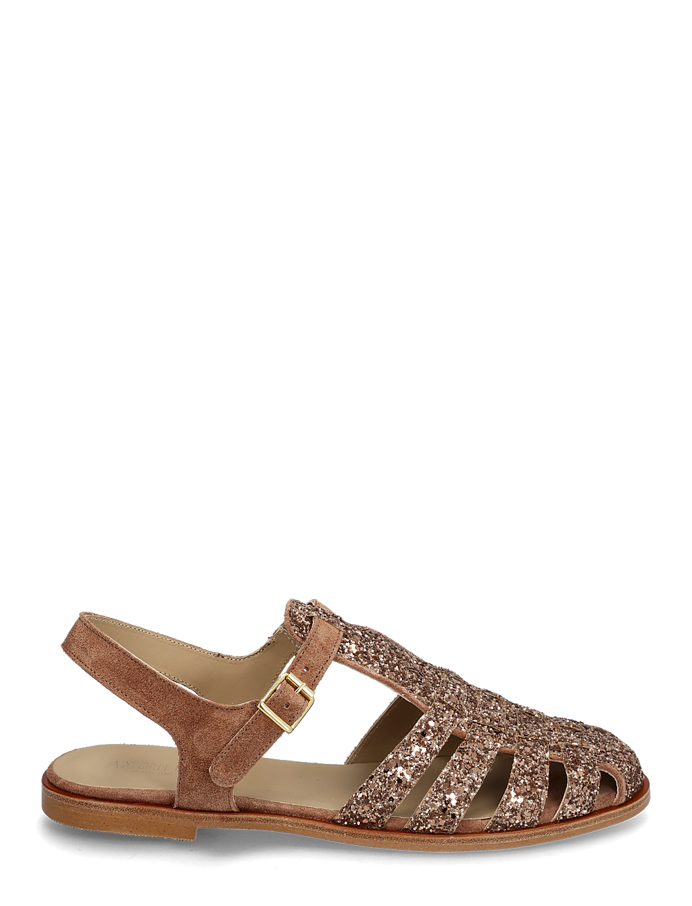 ANGULUS - Sandals - flat  - closed toe - op - flate sandaler - 3297/3232 clay glitter/clay - 1