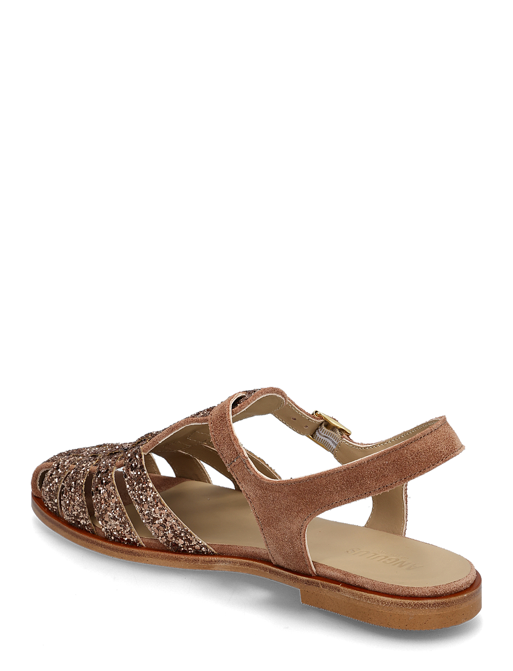 ANGULUS - Sandals - flat  - closed toe - op - flate sandaler - 3297/3232 clay glitter/clay - 2