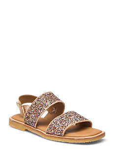 ANGULUS Sandals - flat - ANGULUS - 1149/2488 SAND/MULTI GLITTER / purple