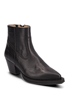 ANGULUS Bootie - block heel - with zippe - ANGULUS - 1604 BLACK / black