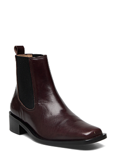 ANGULUS Booties - Block heel - with elas - ANGULUS - 1836/019 DARK BROWN/BLACK / brown