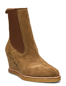 ANGULUS Booties - Wedge - ANGULUS - 2209/040 MUSTARD/COGNAC / beige