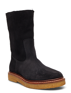 ANGULUS Boots - flat - ANGULUS - 1163/2014 BLACK/BLACK LAMB WOO / black