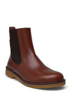 ANGULUS Booties - flat - with elastic - ANGULUS - 1837/002 BROWN/DARK BROWN / brown