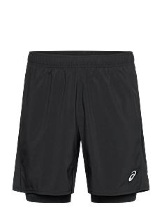 Asics ASICS CORE 2-N-1 7IN SHORT - Løpeshorts - PERFORMANCE BLACK/PERFORMANCE BLACK / black