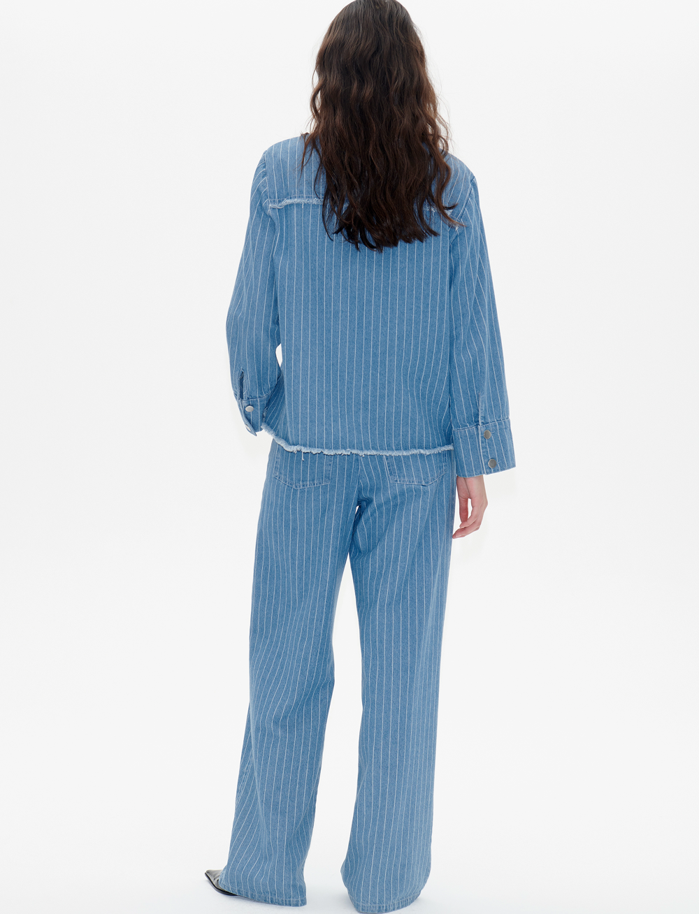 Baum und Pferdgarten - BO - jeansjakker - blue pinstripe denim - 3