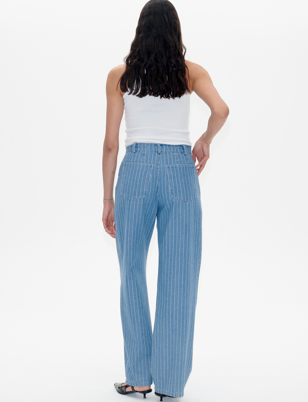 Baum und Pferdgarten - NANNY - vide jeans - blue pinstripe denim - 5