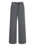 NANNY - GREY PINSTRIPE DENIM