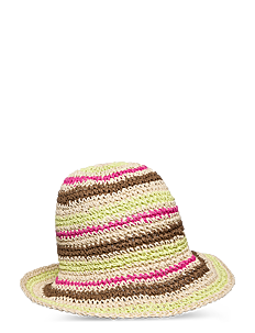 Becksöndergaard Striped Saverina Straw Hat - Stråhatter - LIMADE GREEN / multi