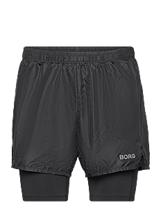 Björn Borg BORG RUNNING SHORTS 2 IN 1 - Løpeshorts - BLACK BEAUTY / black