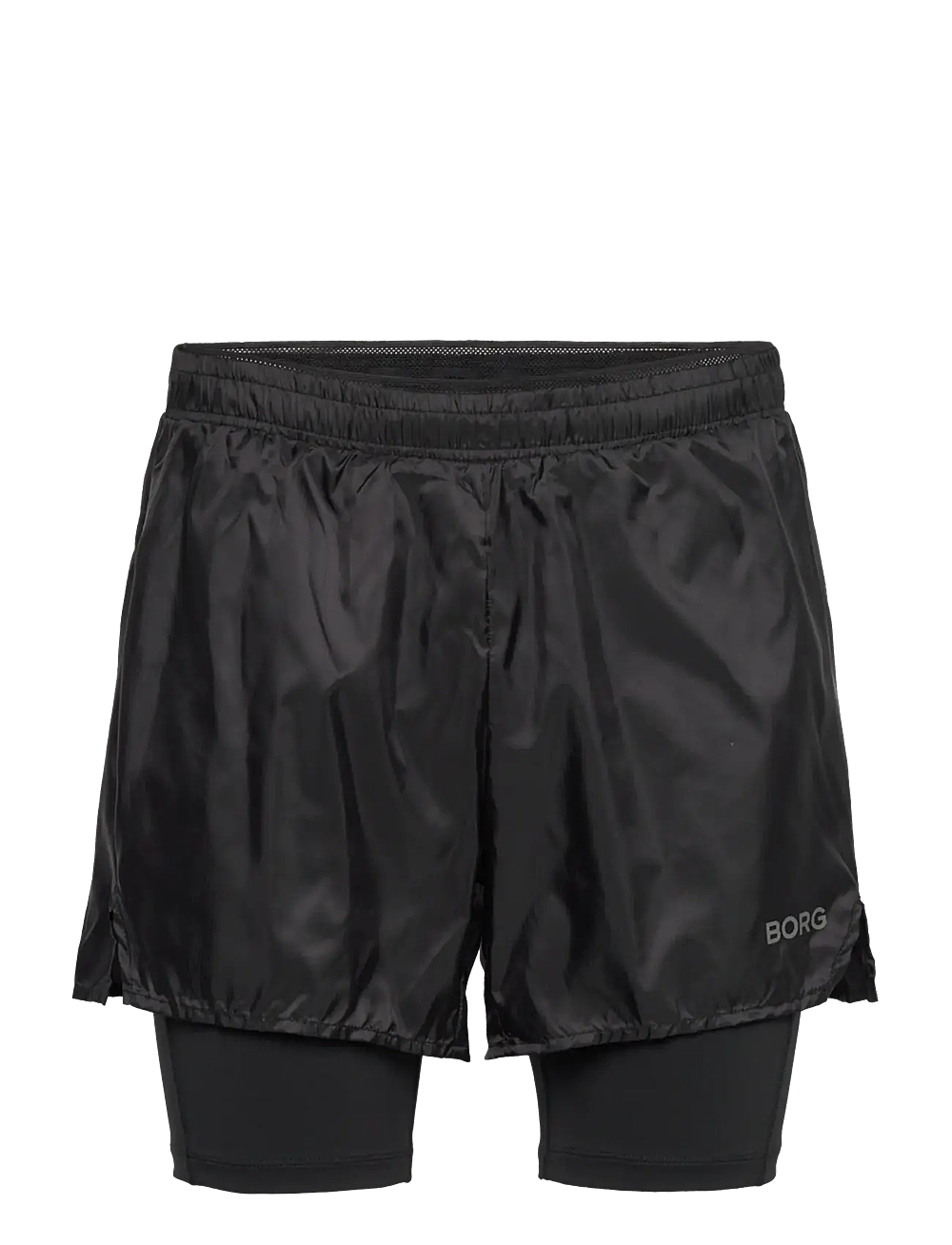 Björn Borg - BORG PERFORMANCE SHORTS 2 IN 1 - løpeshorts - black beauty - 0