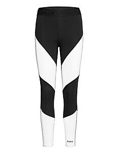 Björn Borg REGULAR BLOCK TIGHTS W BORG W BORG - 7/8 lengde - BRILLIANT WHITE / black