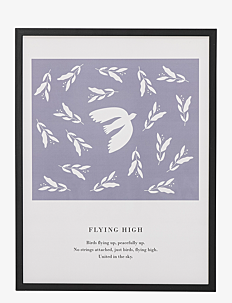 Bloomingville Flye Illustration w/ Frame - Natur - BLACK / black