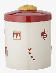 Bloomingville Yule Jar w/Lid, Red, Stoneware - Hjemmekos - RED / red