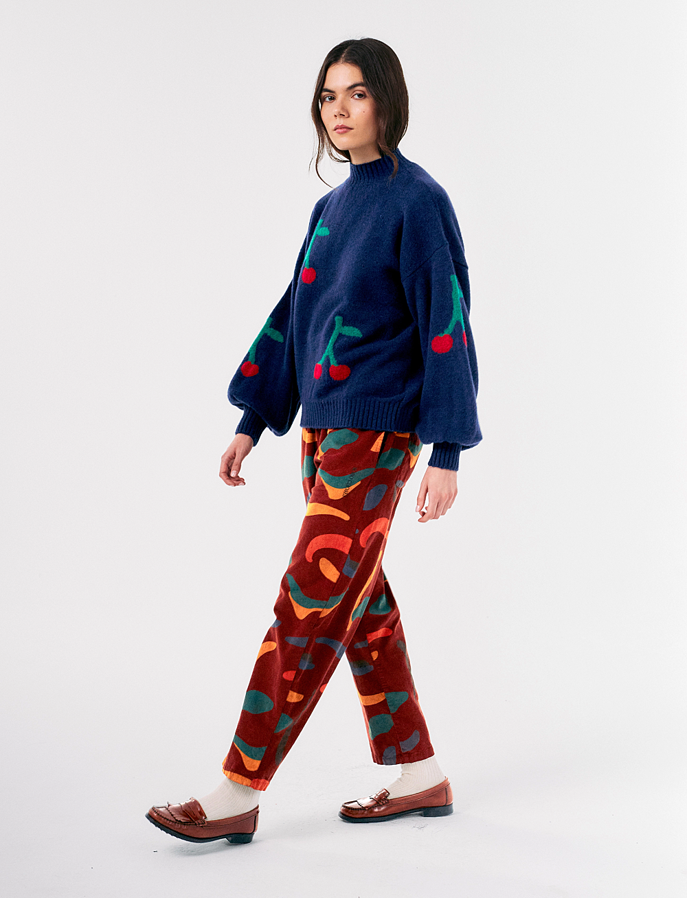 Bobo Choses - Brushstrokes printed cocoon pants - vide bukser - multicolor - 5