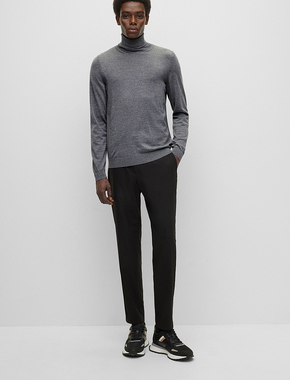 BOSS - Musso-P - turtleneck - medium grey - 4