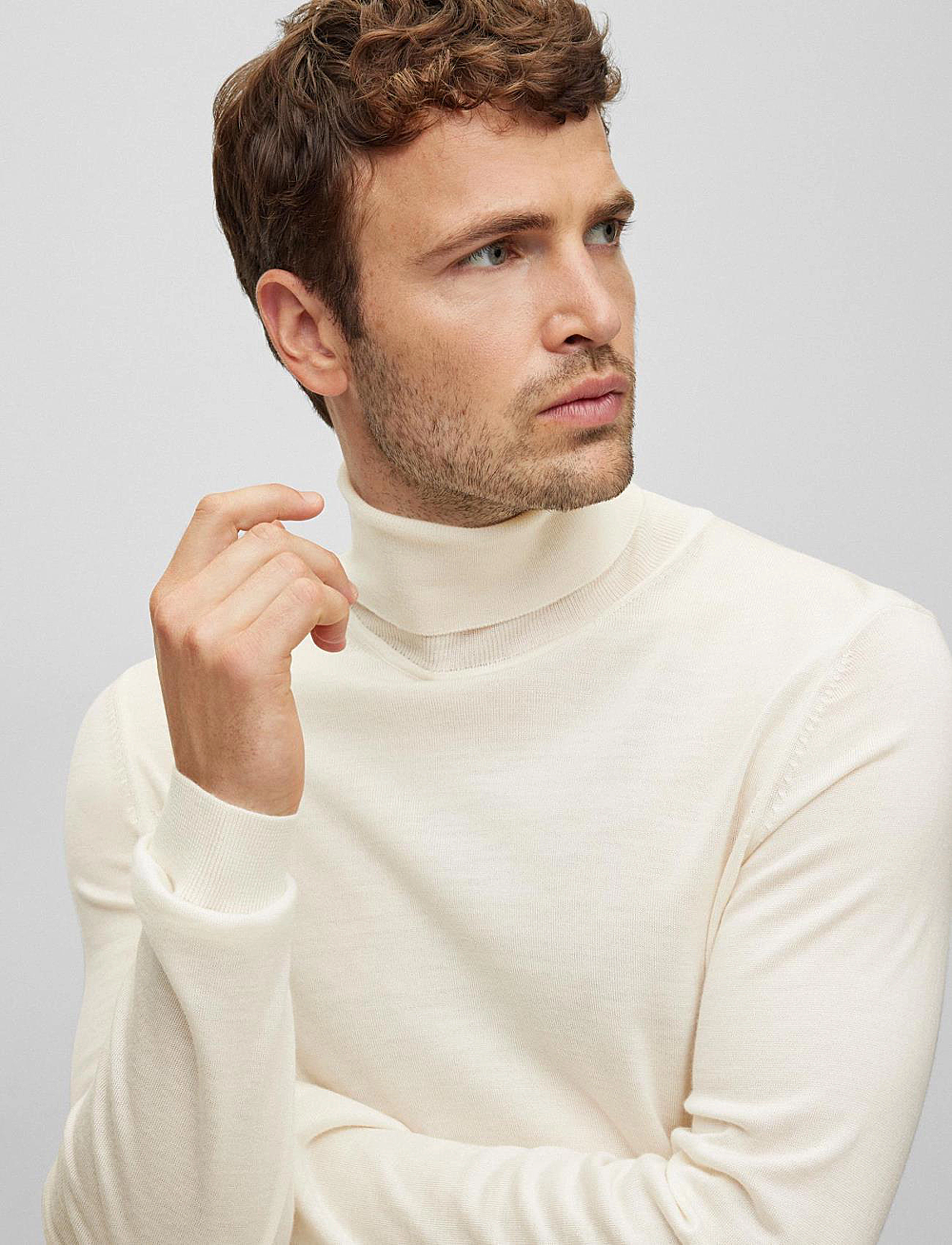 BOSS - Musso-P - turtleneck - open white - 3