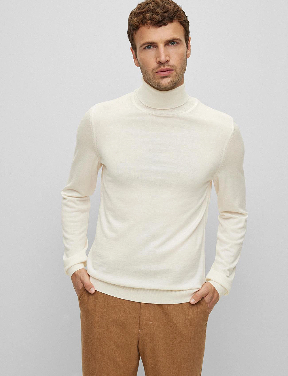 BOSS - Musso-P - turtleneck - open white - 4