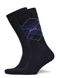 BOSS 2P RS Argyle CC - Treningssokker - DARK BLUE / black