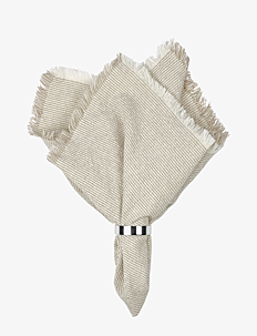 Broste Copenhagen Elouise Napkin - Juletekstiler - FUNGI GREY/OFF WHITE / beige