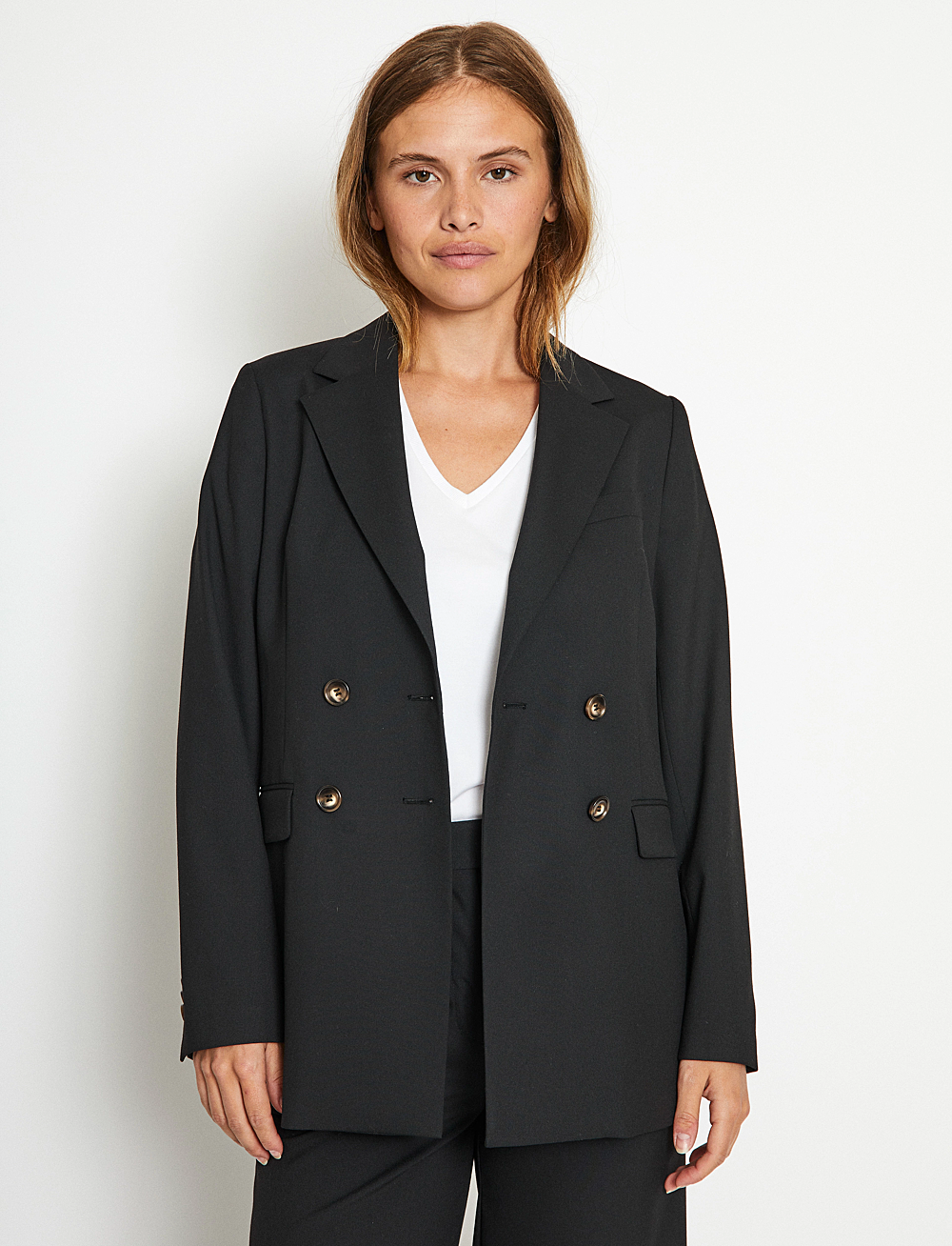 Bruun & Stengade - BS Agate Regular Fit Blazer - dobbelspente blazere - black - 0