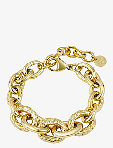 Bud to rose Ridge Mix Chunky Bracelet Gold - Lenkearmbånd - GOLD / gold