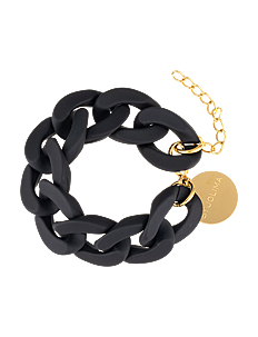 By Jolima Marbella bracelet, matte - Lenkearmbånd - BLACK / black