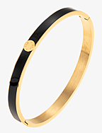 Palermo bangle - BLACK ENAMEL/GOLD