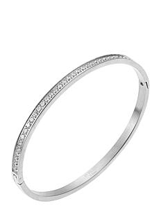 By Jolima Celine crystal bangle - Armbånd - CLEAR/STEEL / silver