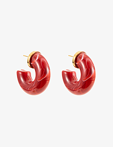 By Jolima Ivy chunky hoops - Øredobber - RED / red