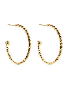 By Jolima Twist hoop 30 mm - By Jolima - GOLD / gold