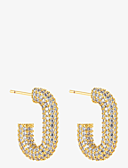 U Rock crystal earring - GOLD